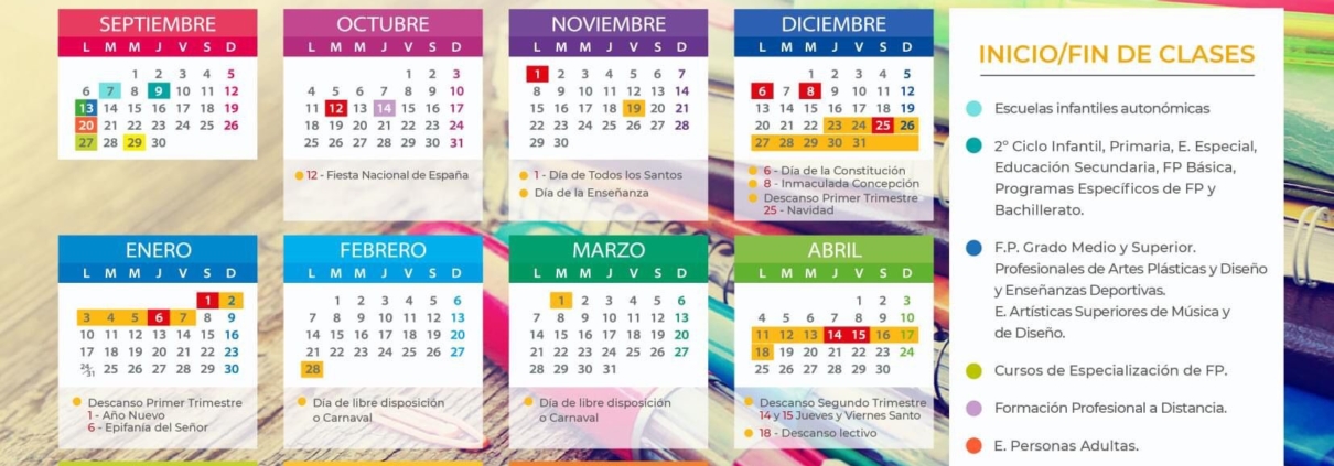 Calendario escolar Castilla-La Mancha 2021-2022